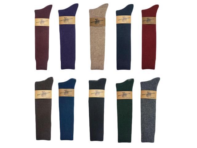 Lian LifeStyle Non Slip, Exceptional, Cozy and Cool Women's 4 Pairs Knee High Wool Crew Socks JH05 Size 6-9 (Black)
