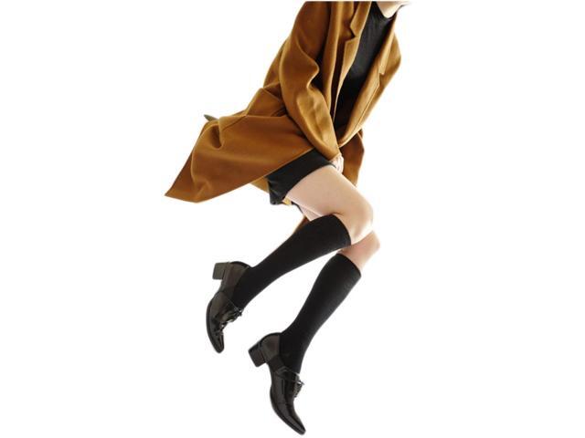 Lian LifeStyle Awesome Women's 3 Pairs Knee High Cotton Socks, Breathable, Fancy and Cozy Size 6-9 HR1696 (Random Color)
