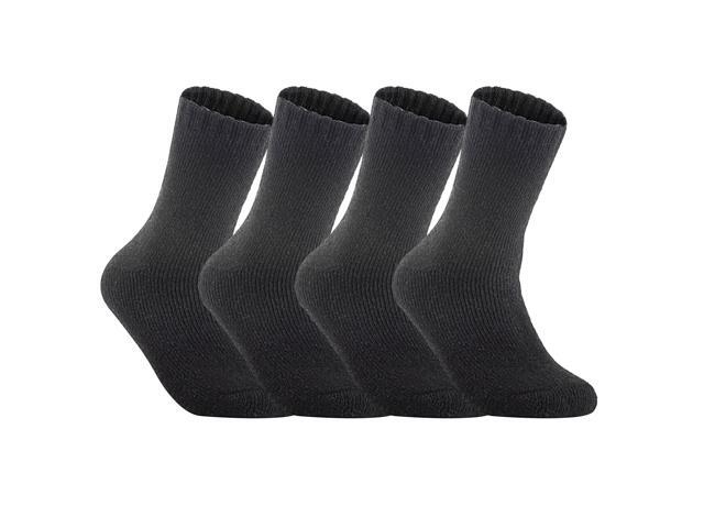 Lian LifeStyle Perfect Fit Women's 2 Pairs Wool Crew Socks For Healthy Feet. Cozy, Cute, and Comfortable LK1602 Size 6-9 (Black)