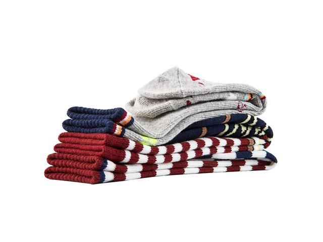 Lian LifeStyle Durable & Top Quality Baby Boy's 3 Pair Cotton Socks Lightweight & Effective Crew Socks- Sweat Absorbent ZM05 Size 1Y-3Y