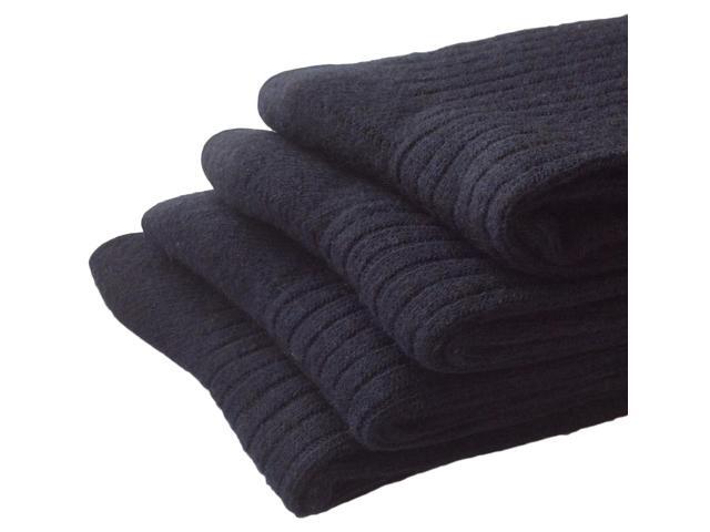 Lian LifeStyle Ultralight Men's 6 Pairs Wool Crew Socks Sweat Absorbent- Great Activewear For Fun Sports, all Season & Weather HR16116 Size (Black)