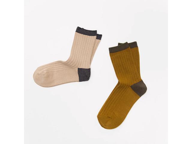 Lian LifeStyle Attractive Women's 6 Pairs Cotton Crew Socks With Super high Quality Soft Fibers HR1761 Size 6-9 (Assorted)