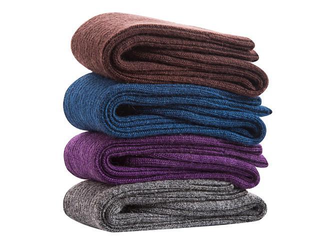 Lian LifeStyle Non Slip, Exceptional, Cozy and Cool Women's 1 Pair Knee High Wool Crew Socks JH05 Size 6-9(Grey)