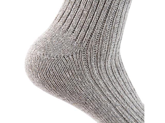 Lian LifeStyle Ultralight, High-Performance & Great Activewear Men's 1 Pair Breathable Wool Crew Socks For All Season and Weather Size 6-9 (Brown)