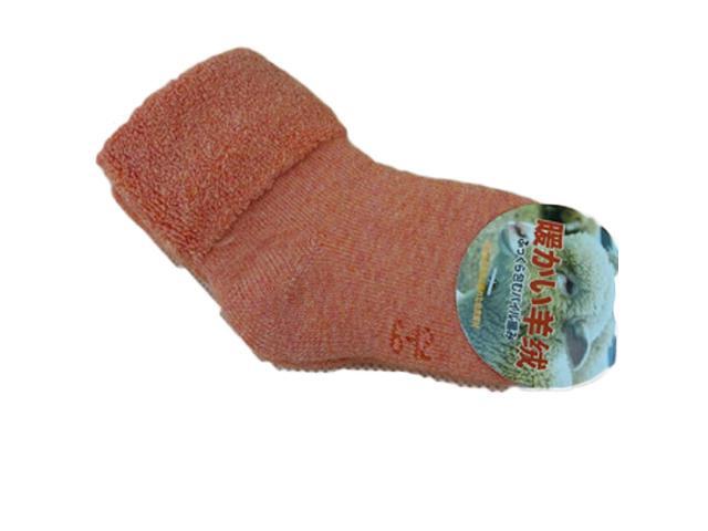 Lian LifeStyle Fantastic, Super Comfortable, Soft, Adorable & Durable 6 Pairs Children Wool Crew Socks Size12M-24M (Rose,Orange,Red)