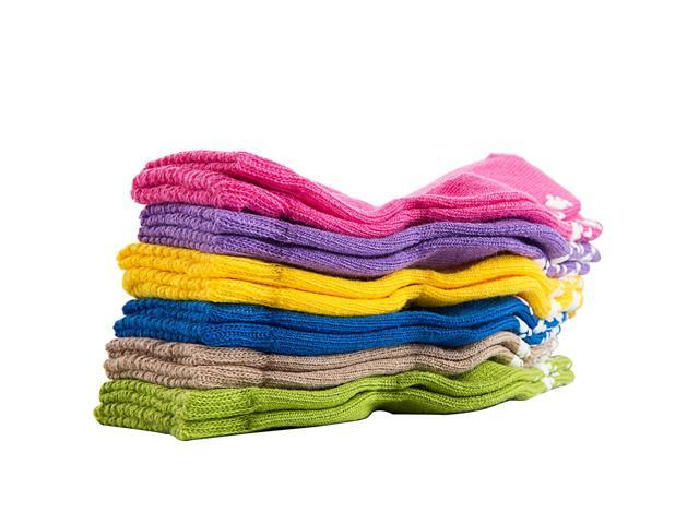 Lian LifeStyle Charming, Cozy & Size Range Fancy Children's 6 Pairs Knee High Cotton Socks With a Wide Color & Size Range JH107 Size 3Y-5Y...