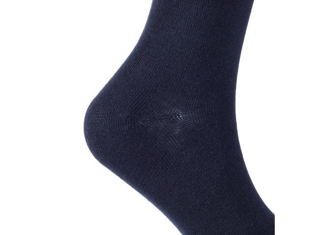 Lian LifeStyle Charming, Durable, Cozy and Fancy Children's 4 Pairs Knee Length Cotton Socks With a Wide Range of Colors JH0116 Size S(5Y-8Y Navy