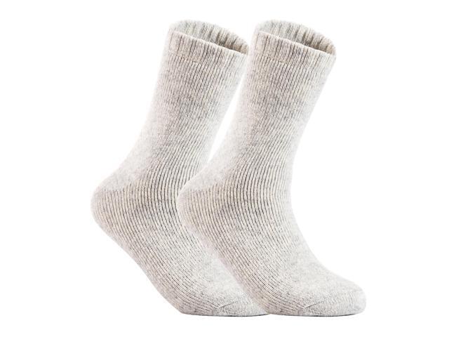 Lian LifeStyle Perfect Fit Women's 4 Pairs Wool Crew Socks For Healthy Feet. Cozy, Cute, and Comfortable LK1602 Size 6-9 (Grey)