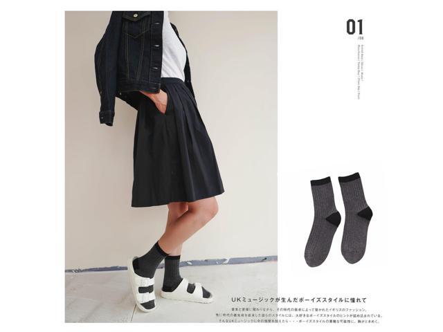 Lian LifeStyle Attractive Women's 6 Pairs Cotton Crew Socks With Super high Quality Soft Fibers HR1761 Size 6-9 (Assorted)