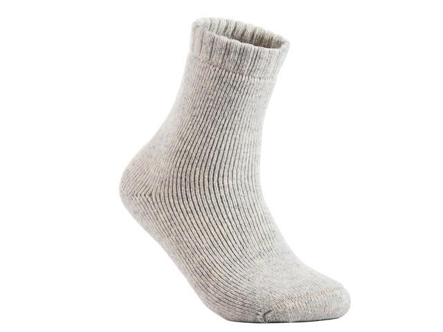 Lian LifeStyle Boy's 3 Pairs Adorable Wool Blend Crew Socks Fantastic, Super Comfortable, Soft, and Durable LK1601 Size 0Y-2Y(Grey, Sky Blue, Khaki)