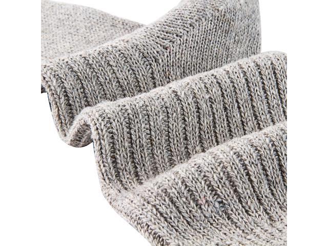 Lian LifeStyle Ultralight, High-Performance & Great Activewear Men's 6 Pairs Breathable Wool Crew Socks For All Season and Weather Size 6-9(LightGray)