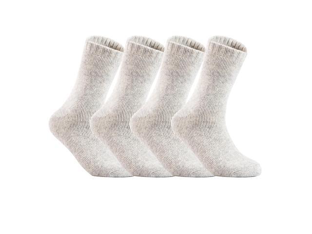 Lian LifeStyle Perfect Fit Women's 4 Pairs Wool Crew Socks For Healthy Feet. Cozy, Cute, and Comfortable LK1602 Size 6-9 (Grey)