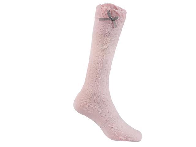 Lian LifeStyle 6 Pairs Cute Knee High Cotton Socks for Girls. Breathable, Warm, Perfect for Mobility & Athletic Toddlers JH0507 Size 1Y-2Y(Assorted)
