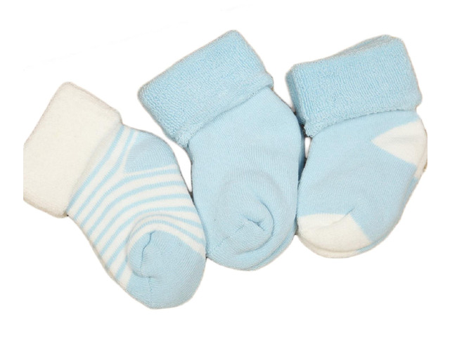 Lian LifeStyle Premium Unisex Children 3 Pairs Cotton Crew Socks. Lightweight and Effective Crew Socks Sweat Absorbent Size12M-24M(Blue)