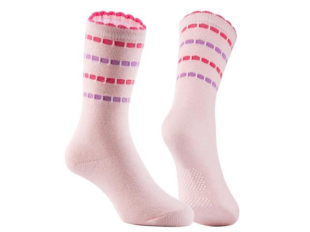 Lian LifeStyle Durable & Top Quality Baby Girl's 3 Pair Cotton Socks Lightweight & Effective Crew Socks- Sweat Absorbent ZM05 Size 1Y-3Y