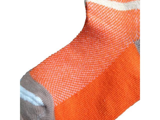 Lian LifeStyle Children's 5 Pairs Premium Cotton Crew Socks. Durable, Lightweight & Effective - Sweat Absorbent Great for Sports Strips Size(3Y-5Y)