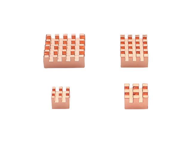 Raspberry Pi 4 Model B Heat Sink Copper Heatsink Kit Passive Cooling Pad Heat Dissipation Radiator for Raspberry Pi 4