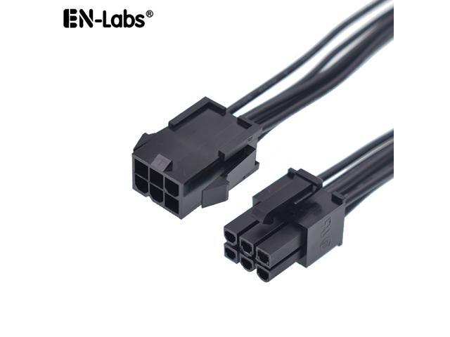 GPU 6pin Male to Female Extension Cable,PCIe Video Card 6-Pin PCI Express Power Extender Cord for Mining - 1Feet,Black