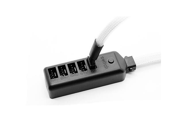 5 Port 1X5 PWM 4-pin Fan Hub Splitter Adapter w/ LED RGB Light Cable,PC Case Fan Extension Power Cable for 12V 3Pin / 4Pin fan (3 pin Fan Run in...
