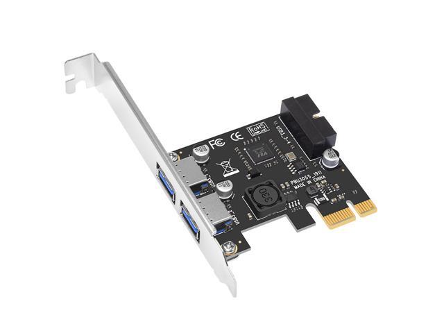 USB 3.0 PCI Express(PCIe) Expansion Card, PCI-e X1 to 4 Ports USB 3.0(2 USB Type-A+USB Internal 20Pin) Controller Card-Build in Self-Powered...