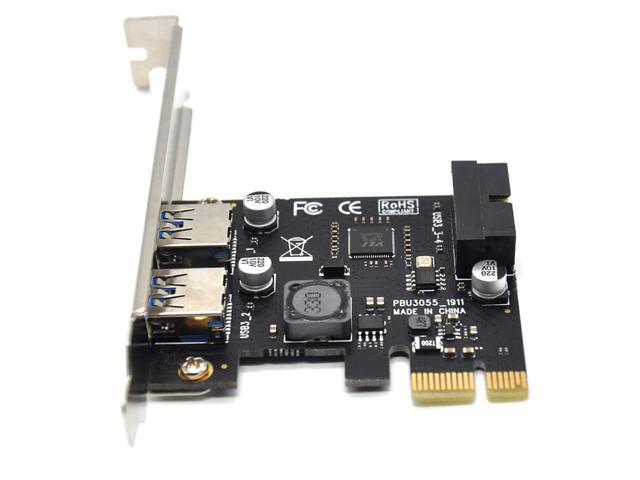 USB 3.0 PCI Express(PCIe) Expansion Card, PCI-e X1 to 4 Ports USB 3.0(2 USB Type-A+USB Internal 20Pin) Controller Card-Build in Self-Powered...