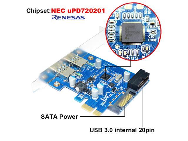 4 Ports USB 3.0 Expansion Card with 3.5-inch Front Panel, PCIe Express to 2 USB3 & Internal 20Pin to 2x USB Type-A Female Splitter Cable with...