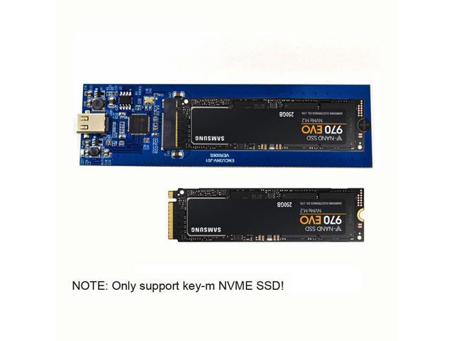 NVMe to USB Hard Drive Enclosure, USB 3.1 USB C to M.2 SSD NVMe PCIe Converter Adapter Type C Gen 2 10Gbps to M-Key HDD w/ Aluminum Case & Thermal...