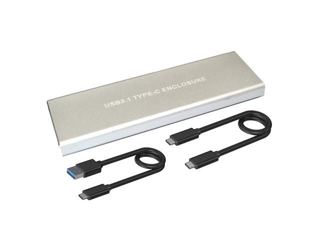 NVMe to USB Hard Drive Enclosure, USB 3.1 USB C to M.2 SSD NVMe PCIe Converter Adapter Type C Gen 2 10Gbps to M-Key HDD w/ Aluminum Case & Thermal...