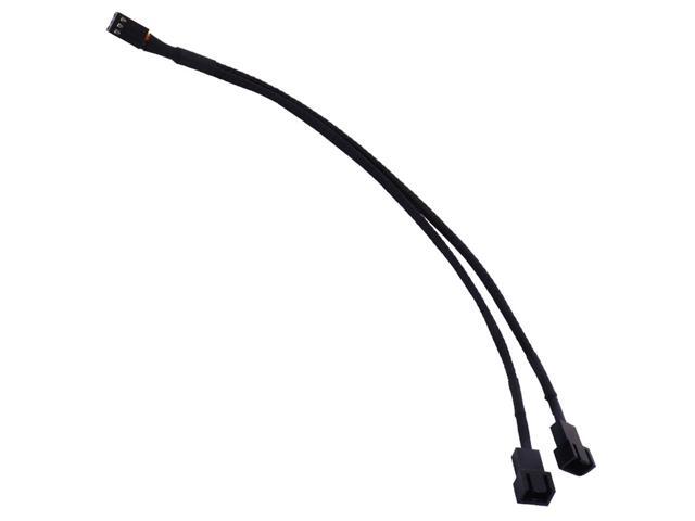 EnLabs Case Fan 3pin 1 to 2 Splitter Cable Hub Adpater,Motherboard 3-pin Fan Sleeved Braided Y Splitter Internal Power Extension Cable for Computer...