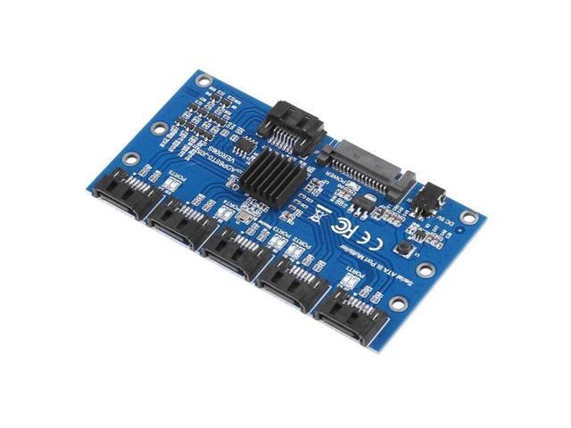 SATA 3.0 5 Ports Hard Drive Hub Expansion Card Splitter,SATAIII 6Gbps Riser Card w/SATA & DC 5V Power for Win7 Win8 Win XP, etc,Requires...