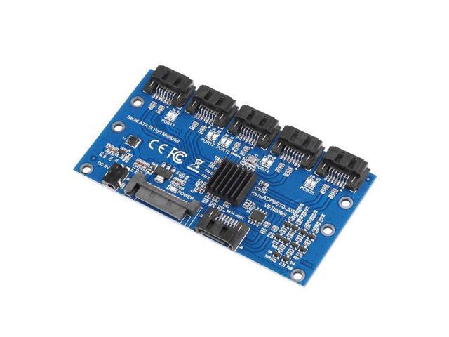 SATA 3.0 5 Ports Hard Drive Hub Expansion Card Splitter,SATAIII 6Gbps Riser Card w/SATA & DC 5V Power for Win7 Win8 Win XP, etc,Requires...
