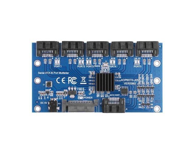 SATA 3.0 5 Ports Hard Drive Hub Expansion Card Splitter,SATAIII 6Gbps Riser Card w/SATA & DC 5V Power for Win7 Win8 Win XP, etc,Requires...