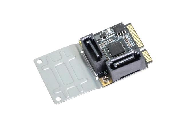 Mini PCIe to 2 Ports SATA III Adapter Converter,Low Profile Dual SATA Mini PCI Express Half Size Extension Controller Card for SATA 3.0 Hard Drive,...