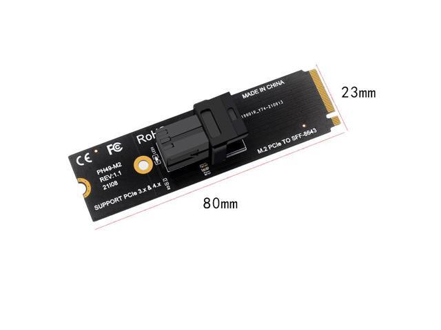 EN-Labs M.2 NVMe M-Key to SFF-8643 Adapter Expansion Card, MiniSAS to NVMe PCIe 4.0 Card for U.2 (SFF-8639) NVMe SSD - Support Intel 750 SSD