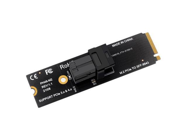 EN-Labs U.2 to M.2 NVMe M-Key NVMe Adapter,M2 to Mini SAS SFF-8643 Expansion Card w/ SFF8643 to SFF-8639 PCIe SSD Adapter Cable for Mainboard Intel...