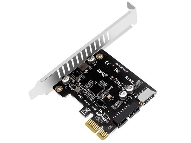 EN-Labs PCIe to USB 3.2 5Gbps Type-E A Key & USB 3.0 20Pin Motherboard Header Expansion Card for Front Panel,PCIe Express to USB Internal...