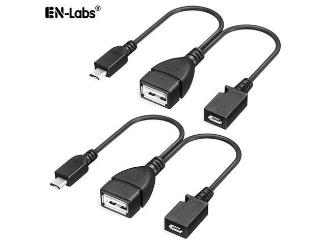 USB OTG Adapter,2-in-1 Micro USB to Type A Female OTG Cord w/ External Micor-B Power Charging Port Y Splitter for Fire Stick,Android,2.5' SSD - 8...