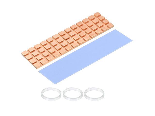 M.2 SSD Copper Heat Sink with Thermal Conductivity Silicone Pad for NVMe NGFF 2280 M2 Cooler Radiator for Samsung 850 EVO, 860 EVO, 960 EVO, 970...