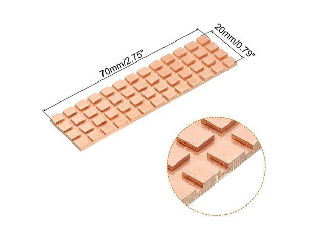 M.2 SSD Copper Heat Sink with Thermal Conductivity Silicone Pad for NVMe NGFF 2280 M2 Cooler Radiator for Samsung 850 EVO, 860 EVO, 960 EVO, 970...