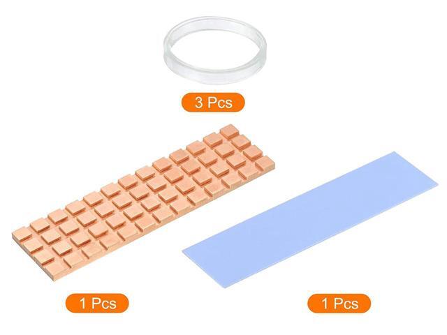 M.2 SSD Copper Heat Sink with Thermal Conductivity Silicone Pad for NVMe NGFF 2280 M2 Cooler Radiator for Samsung 850 EVO, 860 EVO, 960 EVO, 970...