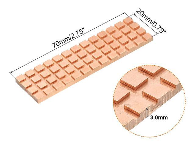 M.2 2280 Pure Copper Heatsink with Thermal Conductive Adhesive for Cooling M.2 NVMe / NGFF SSD Radiator, Suitable for Computer Laptop M2 Solid...