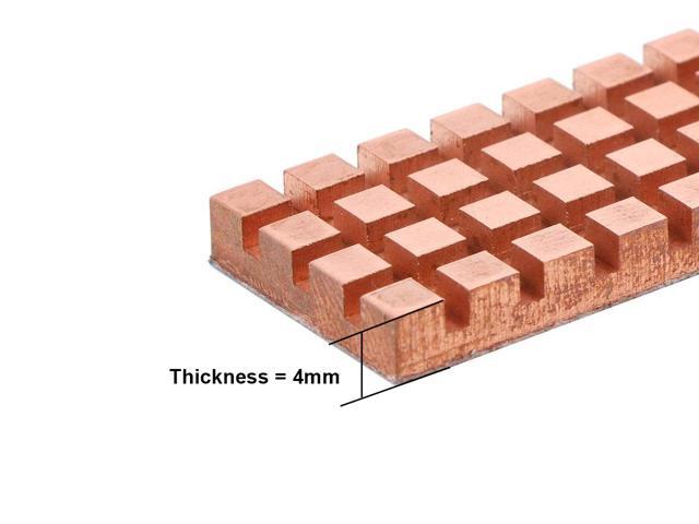 M.2 2280 Pure Copper Heatsink with Thermal Conductive Adhesive for Cooling M.2 NVMe / NGFF SSD Radiator, Suitable for Computer Laptop M2 Solid...