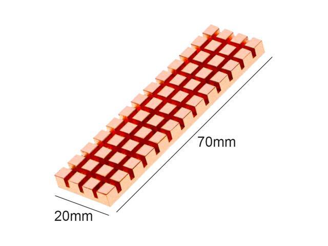 M.2 2280 Pure Copper Heatsink with Thermal Conductive Adhesive for Cooling M.2 NVMe / NGFF SSD Radiator, Suitable for Computer Laptop M2 Solid...