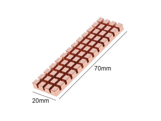 M.2 2280 Pure Copper Heatsink with Thermal Conductive Adhesive for Cooling M.2 NVMe / NGFF SSD Radiator, Suitable for Computer Laptop M2 Solid...