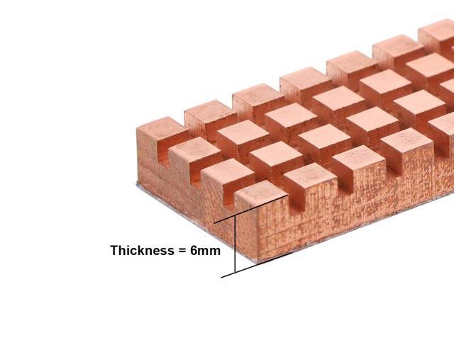 M.2 2280 Pure Copper Heatsink with Thermal Conductive Adhesive for Cooling M.2 NVMe / NGFF SSD Radiator, Suitable for Computer Laptop M2 Solid...
