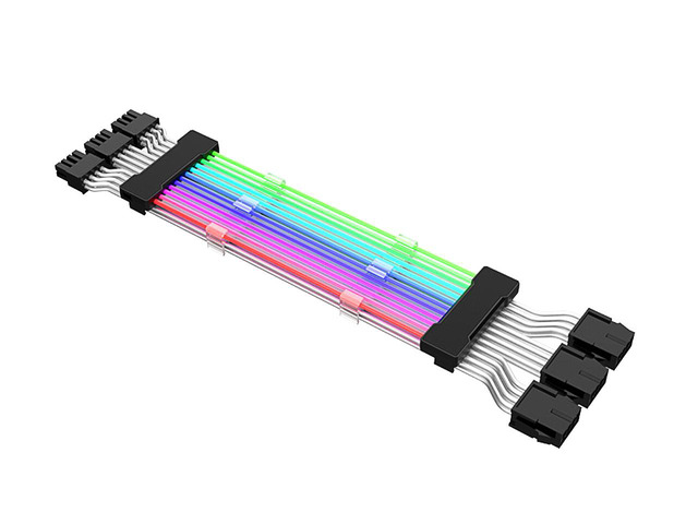 EN-Labs ARGB 3x 8-Pin GPU Power Cable,PCIe 8 Pins 5V/3Pin Addressable RGB Power Extension Cables - ARGB Sync GPU Three 8Pin Internal Power...