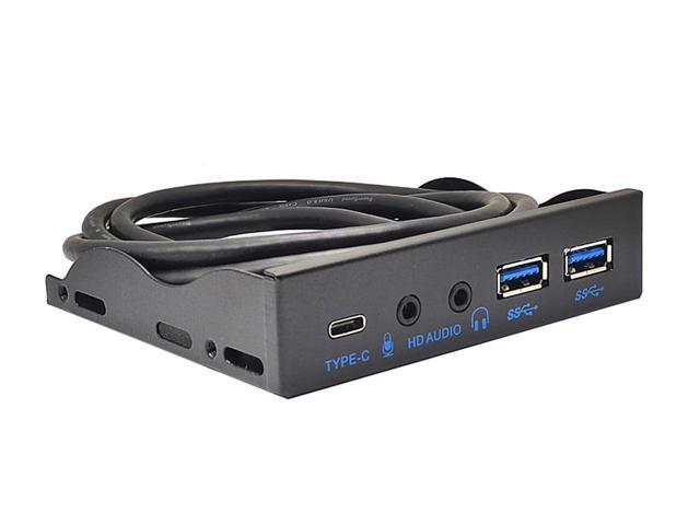 3.5 Inch USB Front Panel Hub of 10Gbps USB-C USB 3.2 Gen 2,2x USB 3.0 Ports and HD Audio Mic of Multi USB Slots, Motherboard USB 20-Pin & USB 3.2...