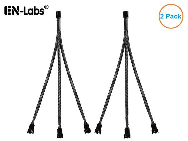 PWM Fan Splitter Cable,10 inch PWM 4pin 1 to 3 4-pins Fan Splitter Hub Power Fan-out Adapter Cable, Motherboard PMW 4-pin header 1x3 Fan-Out Power...