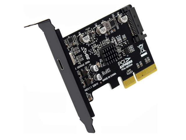 USB C 20Gbps PCIe 3.0 Card,PCI Express x4 to USB 3.2 Gen2X2 Type-C Expansion Card with Full-Profile & Low-Profile Bracket,USB 3.2 20Gb/s to PCIe...