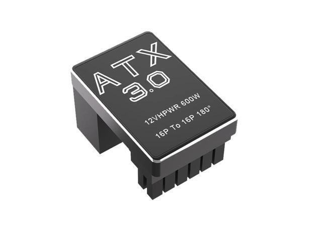 12VHPWR 180 Degree Angled Power Adapter,Aluminum ATX 3.0 16 Pin PCIe 5.0 GPU 600W Power Connector Power Connector Male to Female for 12+4pin RTX...